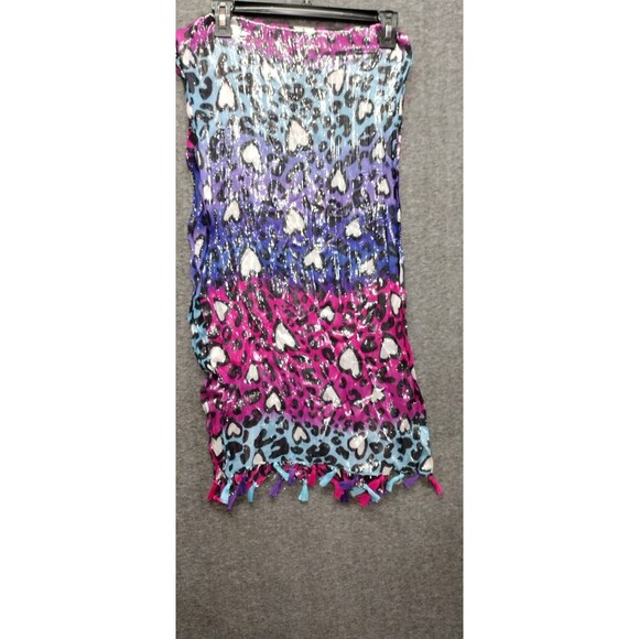 Womens Scarve Wraps Belt Sash Lot of 6 Floral Solid Tassels Hearts Metalic Sheer - Picture 11 of 12